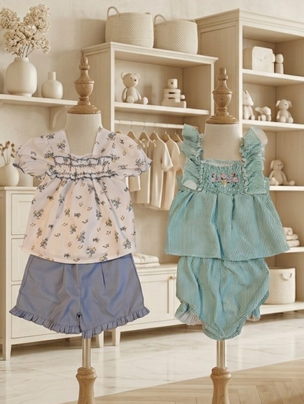 Sweet Summer Duo: 2pc Boutique Bundle – Floral & Stripes (18–24M)